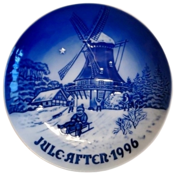 1996 Bing & Grondahl Jule After Copenhagen Porcelain The Old Mill Plate - Picture 1 of 3